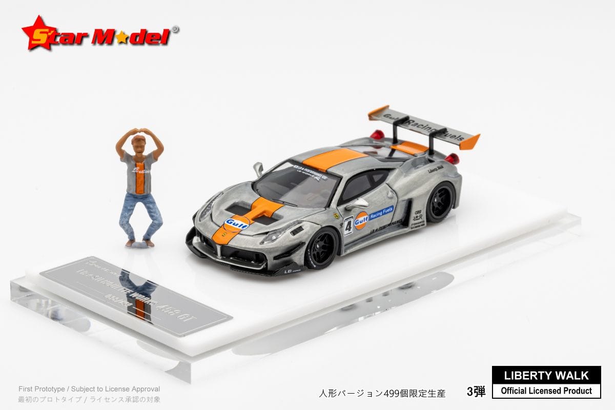Star Model 1/64 LB-Silhouette WORKS 458 GT
Gulf Raw Special Edition With Kato Figure