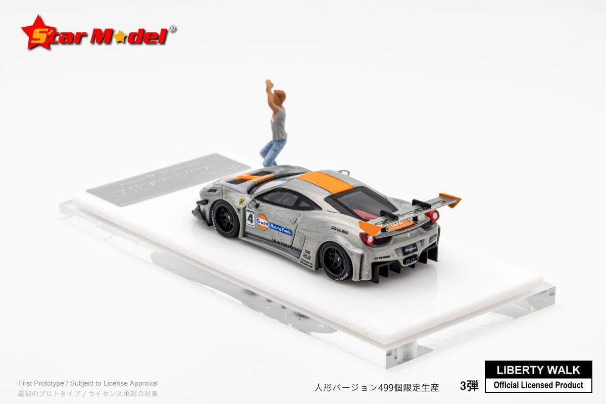 Star Model 1/64 LB-Silhouette WORKS 458 GT
Gulf Raw Special Edition With Kato Figure