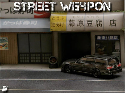 Street Weapon 1/64 Stagea WC34 260RS
Full Carbon Black(Over-Printing Varnish)