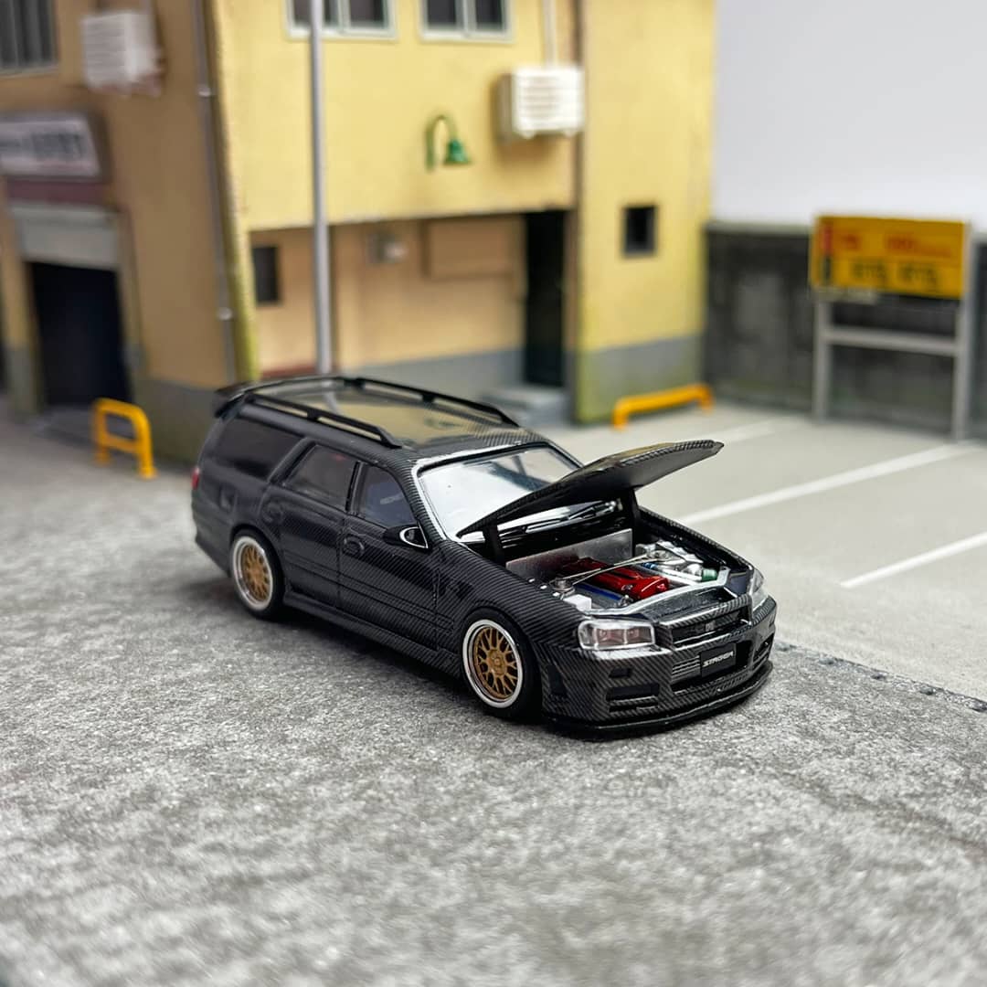 Zoom 1/64 Stagea WC34 260RS (Open-Hood, Visible Engine)
Full Carbon