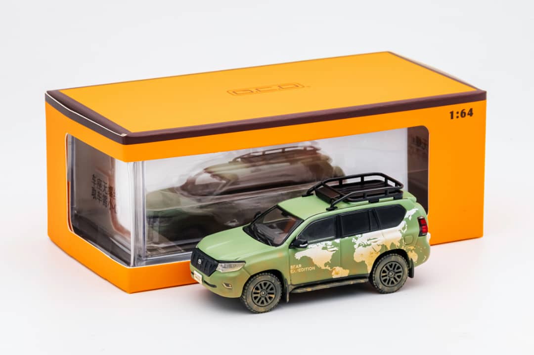 GCD 1/64 Prado 150 Green World Map Muddy (215#)