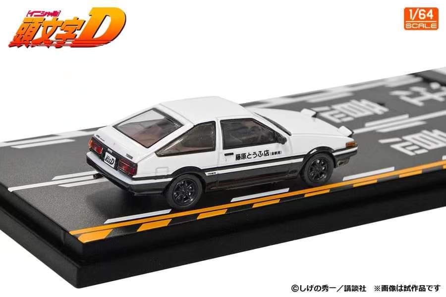 Modeler's 1/64 Initial D Series Set of 2 Cars - Blue MR2 (Kai Kogashiwa) + White AE86 (Takumi Fujiwara)