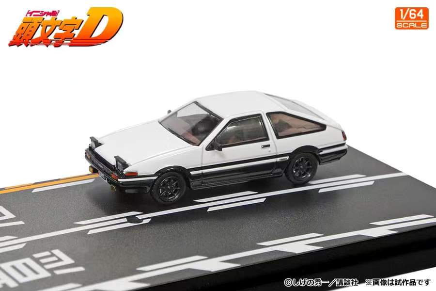 Modeler's 1/64 Initial D Series Set of 2 Cars - Blue MR2 (Kai Kogashiwa) + White AE86 (Takumi Fujiwara)