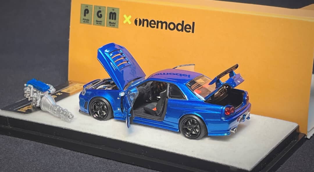 PGM 1/64 Nissan Skyline GT-R R34 Nismo Z-Tune - Metallic Blue