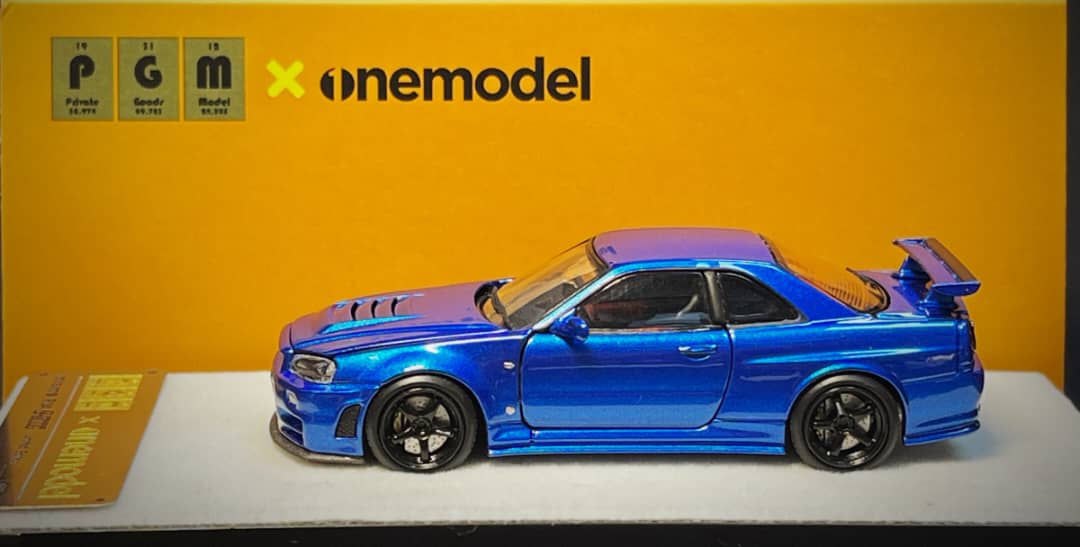 PGM 1/64 Nissan Skyline GT-R R34 Nismo Z-Tune - Metallic Blue