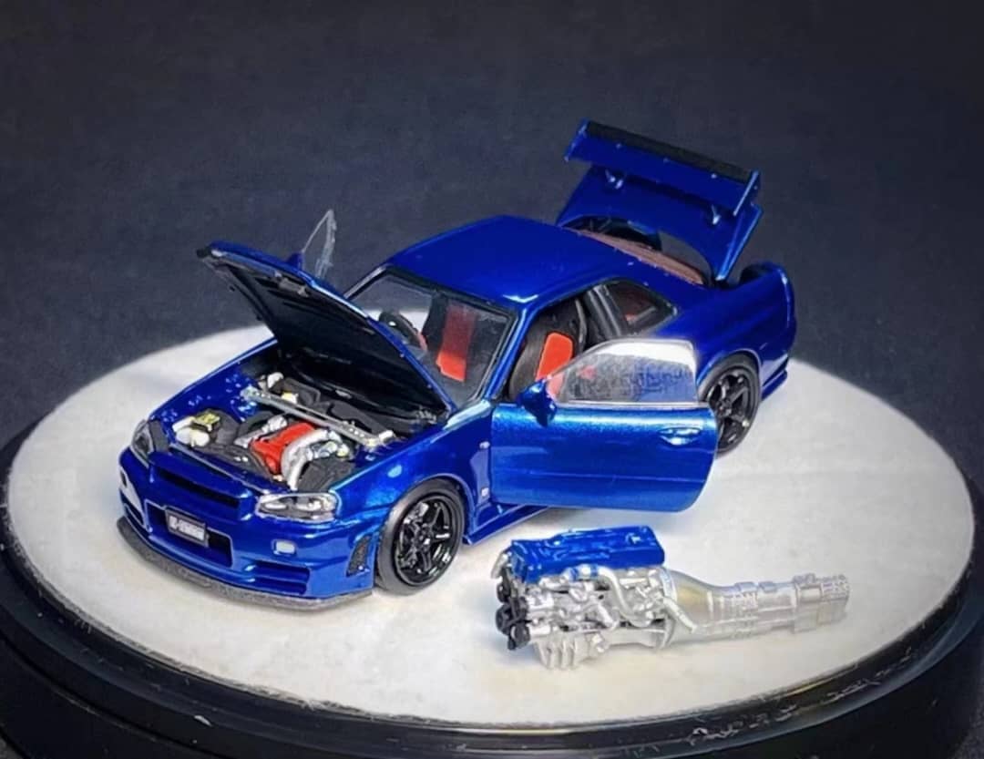PGM 1/64 Nissan Skyline GT-R R34 Nismo Z-Tune - Metallic Blue