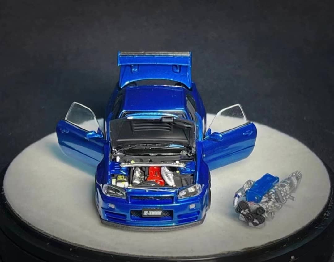 PGM 1/64 Nissan Skyline GT-R R34 Nismo Z-Tune - Metallic Blue