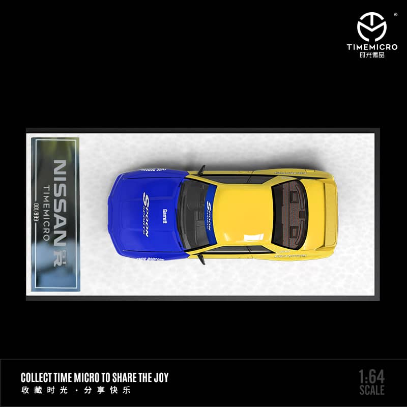 Time Micro 1/64 Skyline GT-R R32 Spoon / Falken (Open-Hood, Visible Engine)