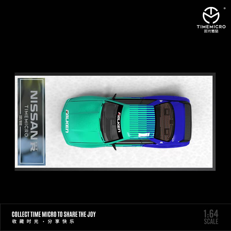 Time Micro 1/64 Skyline GT-R R32 Spoon / Falken (Open-Hood, Visible Engine)