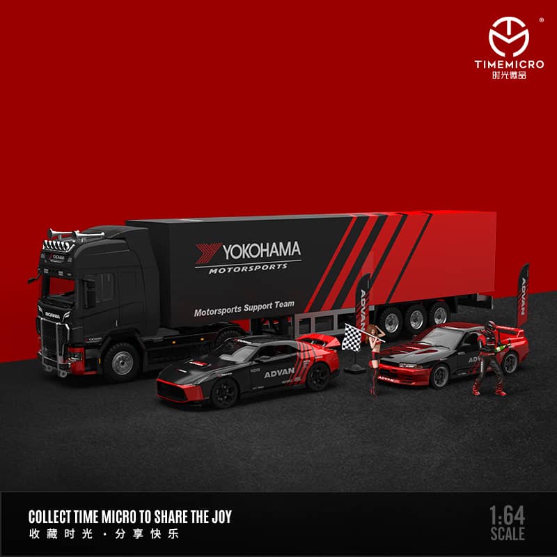 Time Micro 1/64 Advan Livery Transporter Set