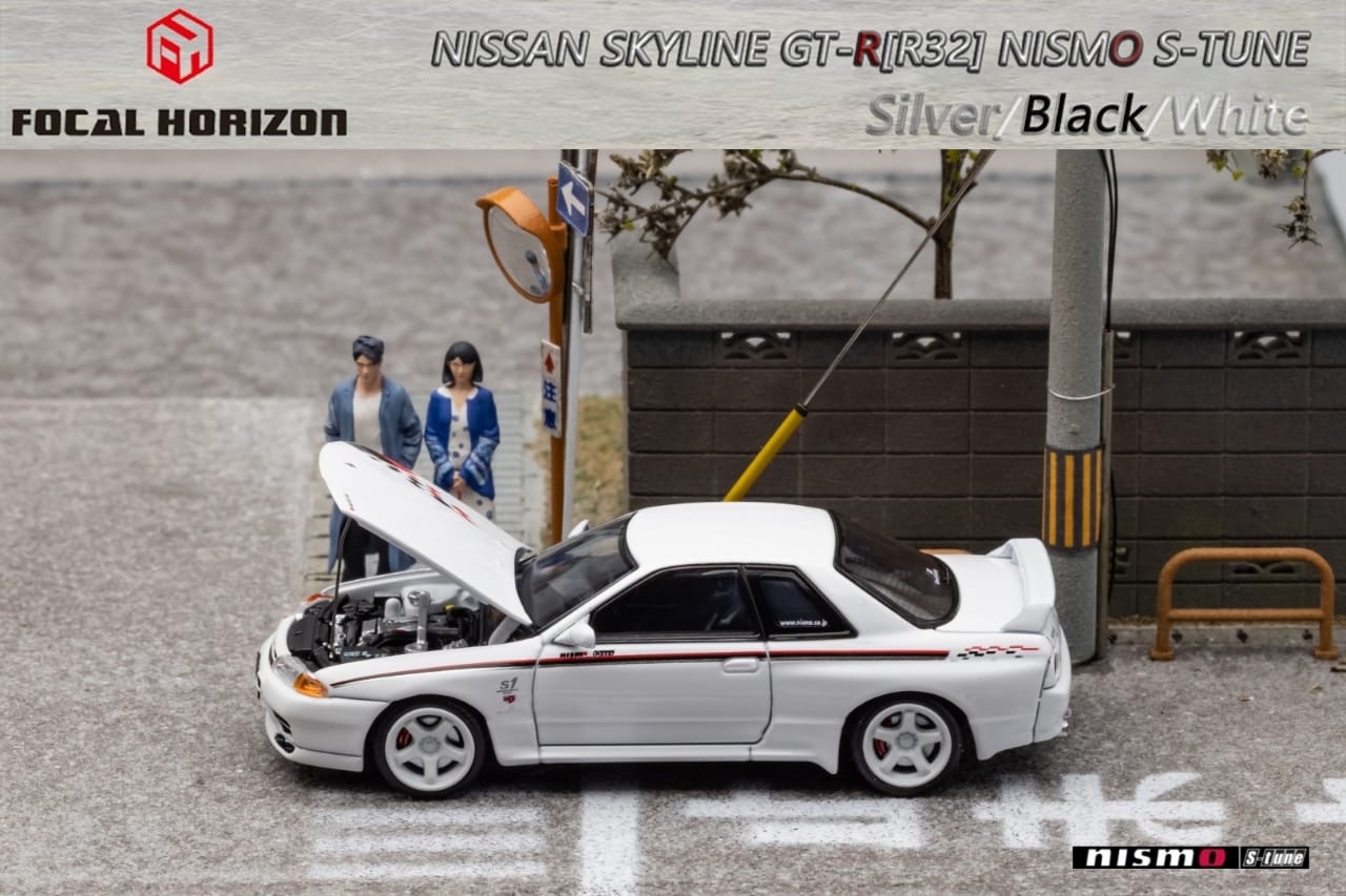 Focal Horizon 1/64 Nismo S-Tune Skyline GT-R R32 Open-Hood, Visible Engine Nismo Livery