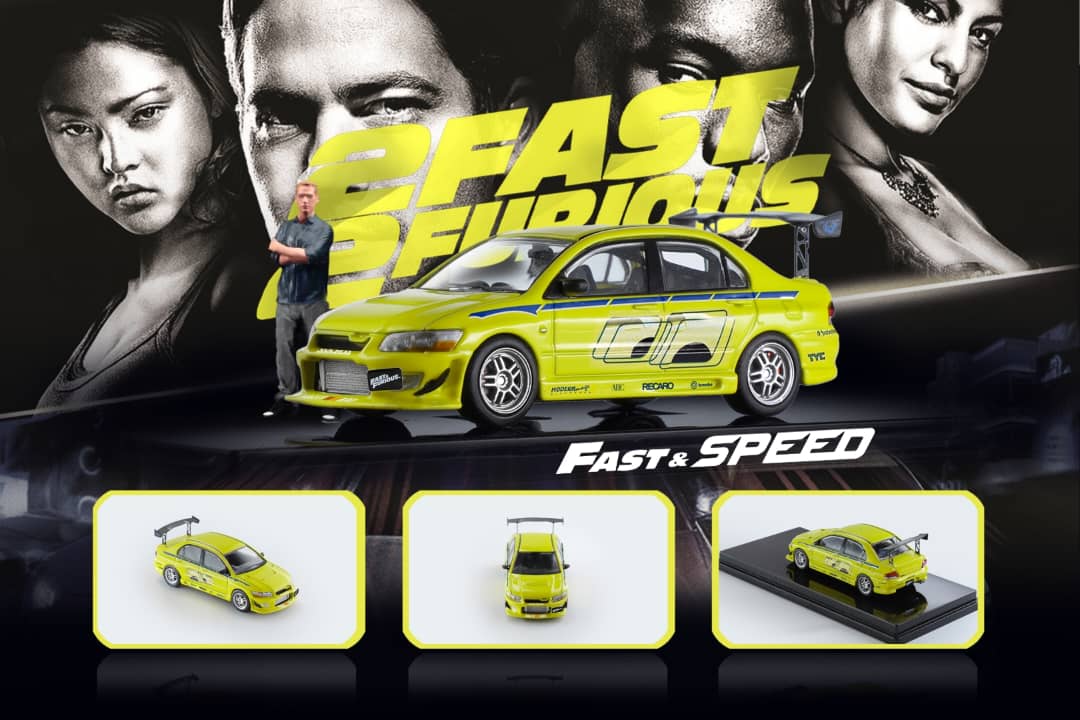 Fast Speed 1/64 Lancer Evolution EVO VII FNF Green