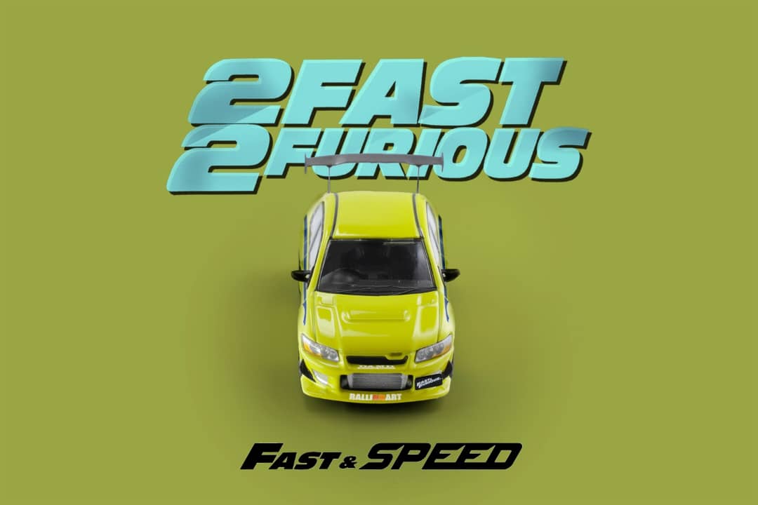Fast Speed 1/64 Lancer Evolution EVO VII FNF Green