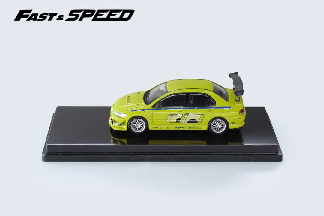 Fast Speed 1/64 Lancer Evolution EVO VII FNF Green