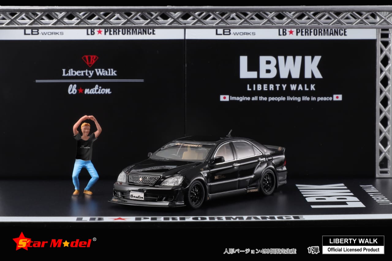 Star Model 1/64 Liberty Walk Crown Mk12 LB Nation Modified - Presentation Black