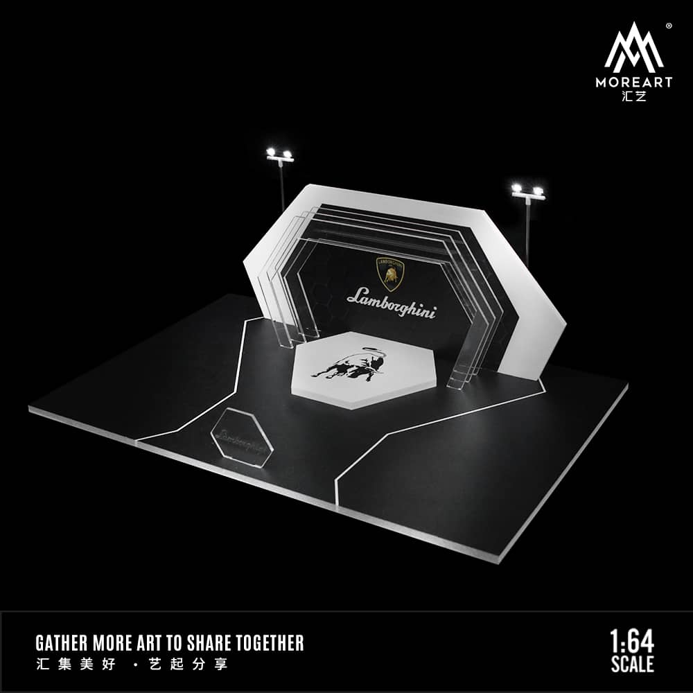 MoreArt 1/64 Assembly Diorama Auto Show with LED Light Lamborghini (MO925202)