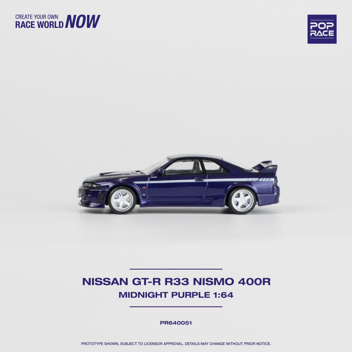 Pop Race 1/64 GT-R NISMO 400R MIDNIGHT PURPLE