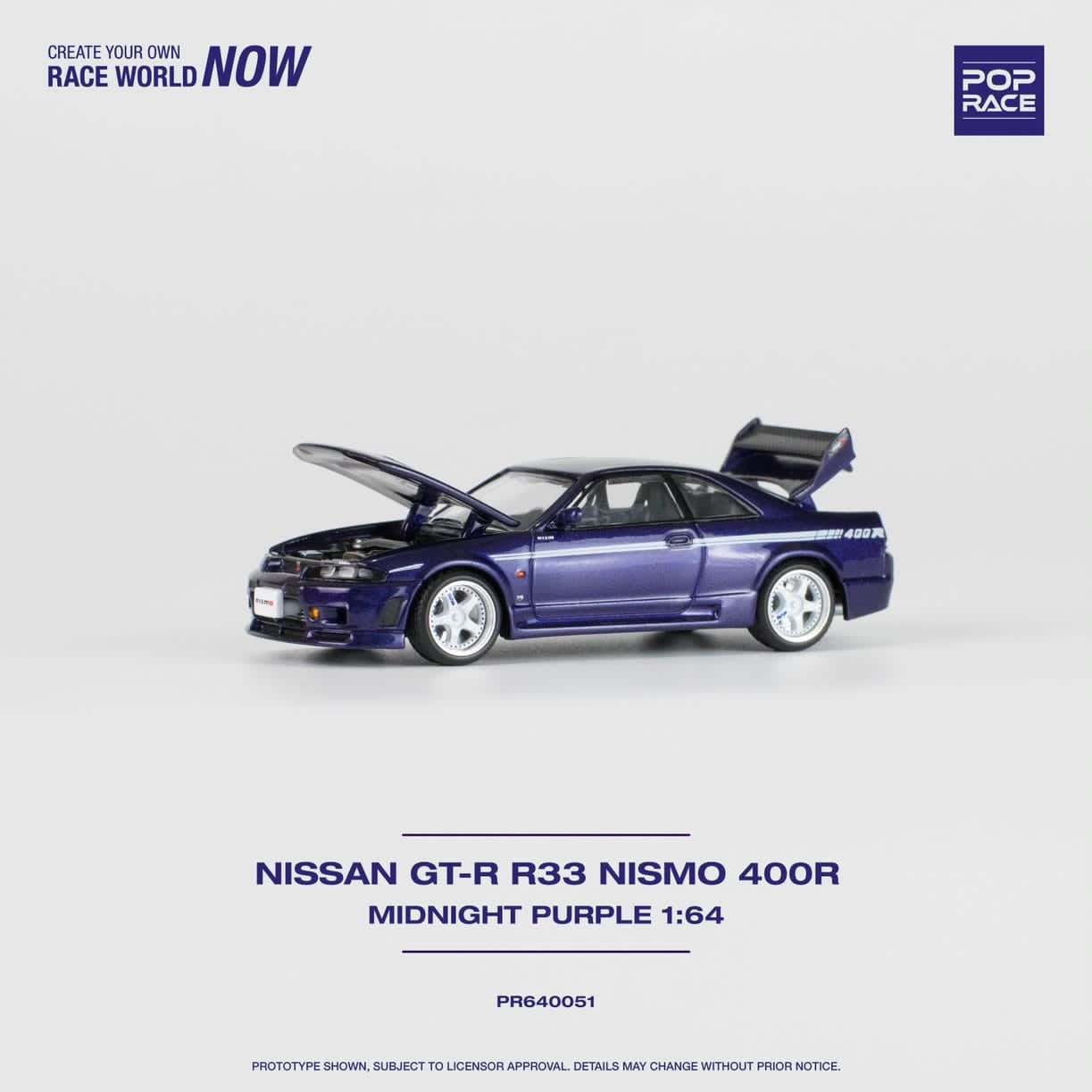 Pop Race 1/64 GT-R NISMO 400R MIDNIGHT PURPLE