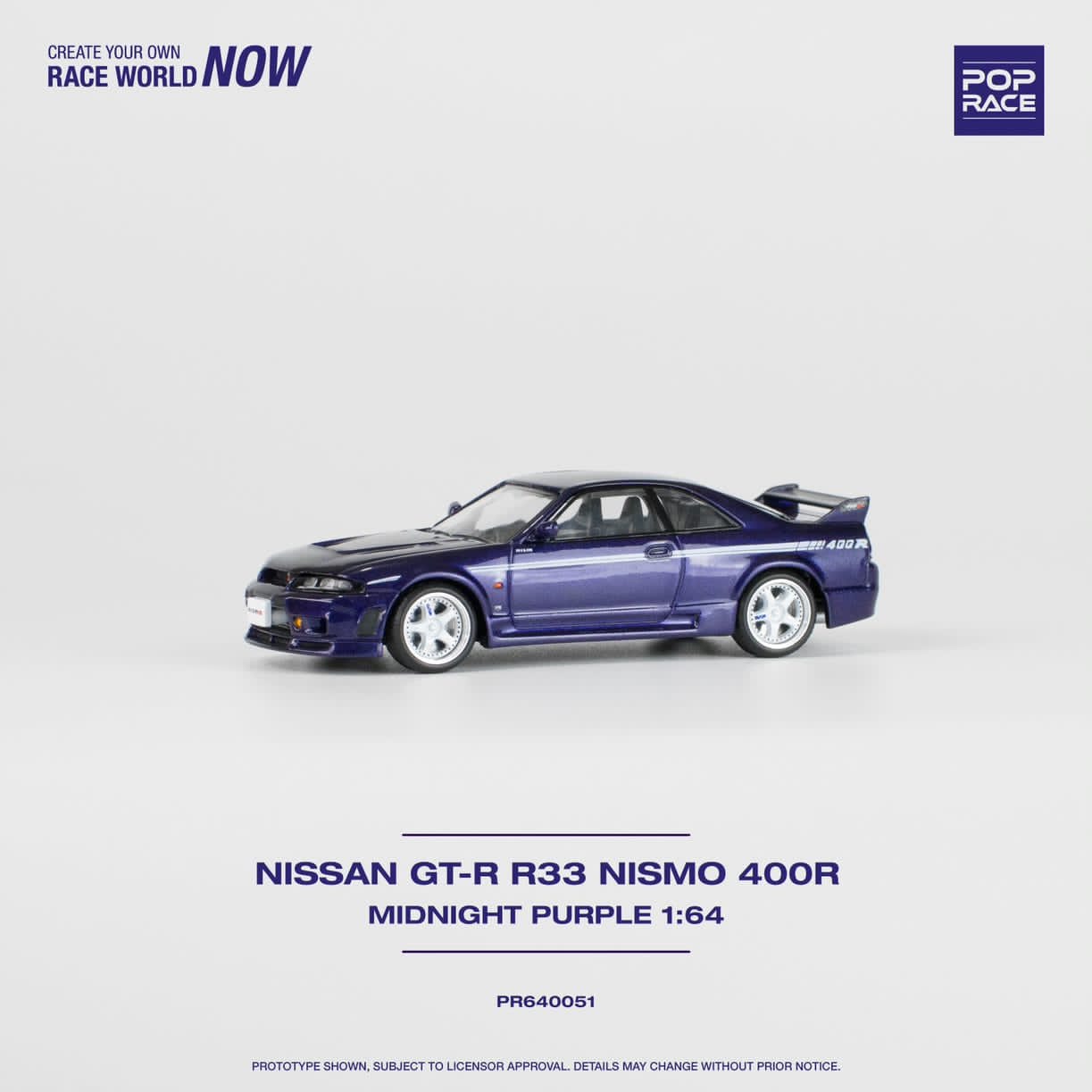 Pop Race 1/64 GT-R NISMO 400R MIDNIGHT PURPLE