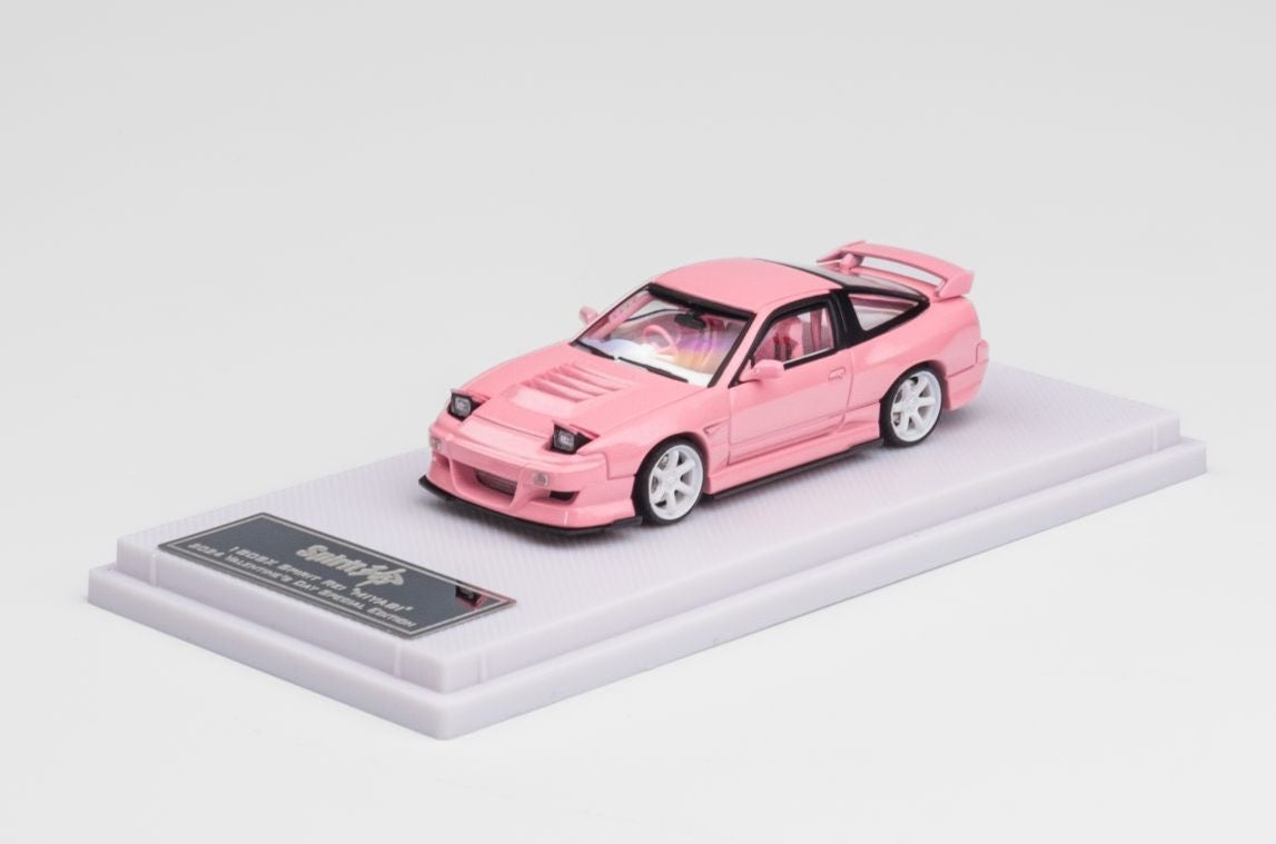 MicroTurbo 1/64 Miyabi 180SX (S13 Silvia) Spirit Rei Modified Valentine`s Day Special Edition - Metallic Pink (Retractable-Headlight, Visible Engine)