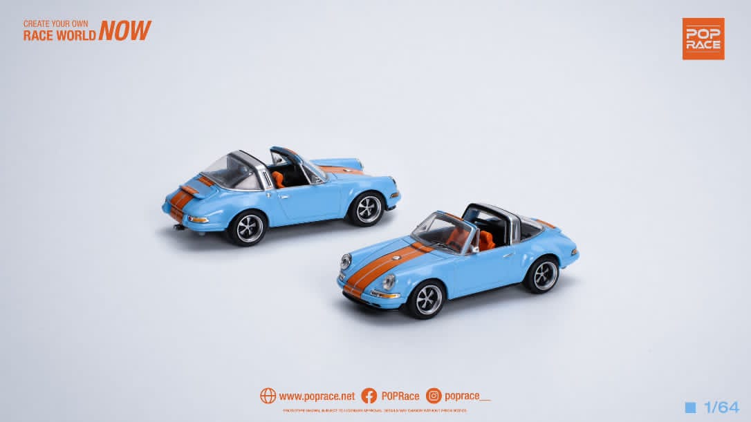 Pop Race 1/64 Pop Race Singer 911 964 Targa Gulf