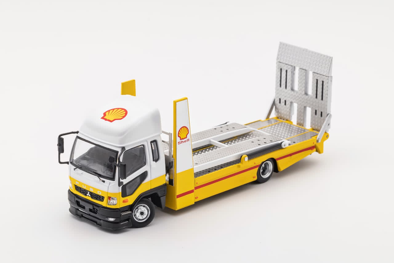 GCD 1/64 Mitsubishi Fuso Fighter Mk2(FK 2017) Outriggers Raised Double Deck Tow (310) - Shell Livery