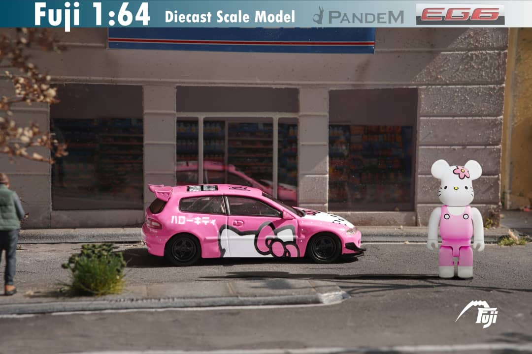 Fuji 1/64 Pandem Civic EG6 Rocket Bunny Modified Pink