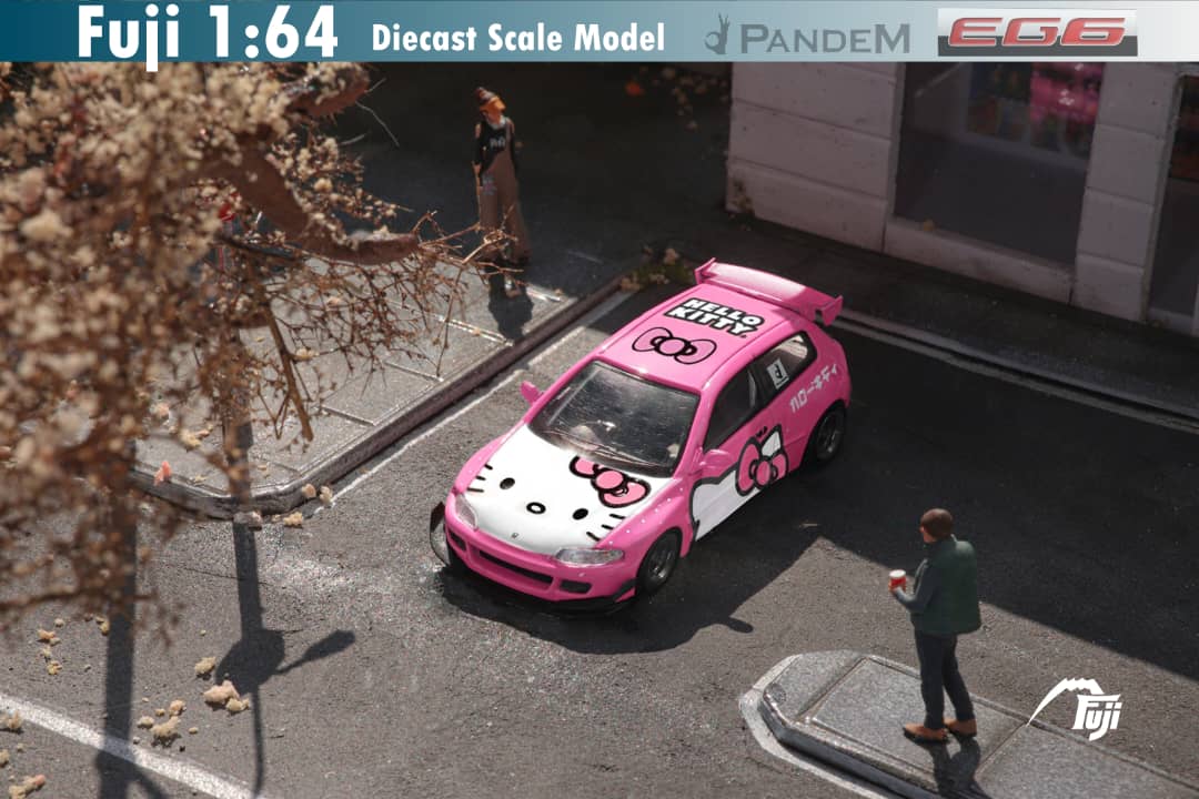 Fuji 1/64 Pandem Civic EG6 Rocket Bunny Modified Pink
