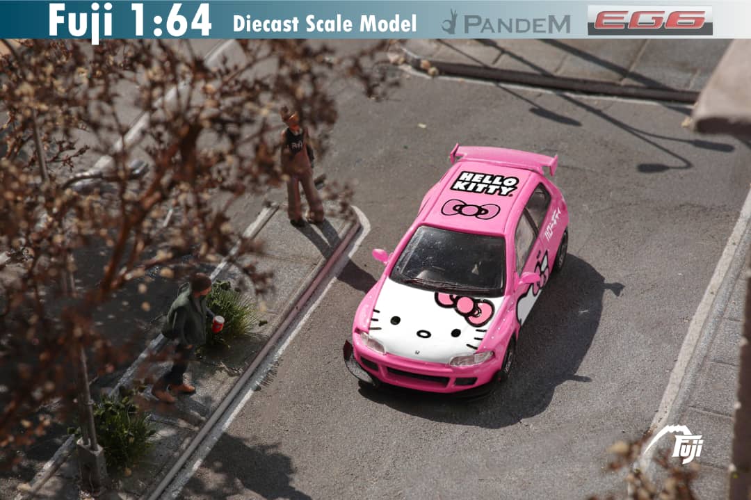 Fuji 1/64 Pandem Civic EG6 Rocket Bunny Modified Pink