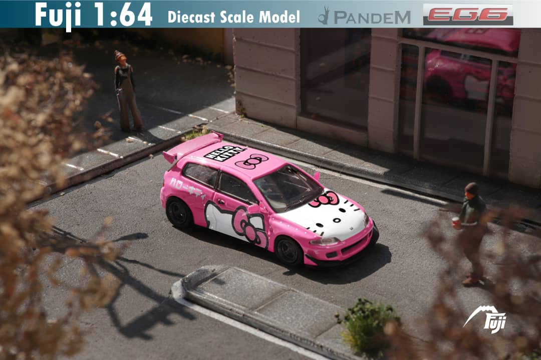 Fuji 1/64 Pandem Civic EG6 Rocket Bunny Modified Pink