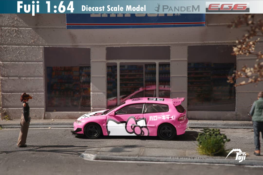 Fuji 1/64 Pandem Civic EG6 Rocket Bunny Modified Pink