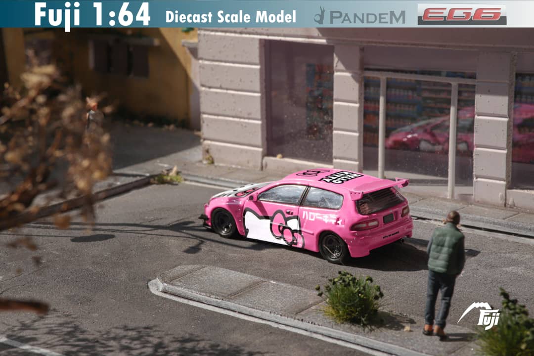 Fuji 1/64 Pandem Civic EG6 Rocket Bunny Modified Pink