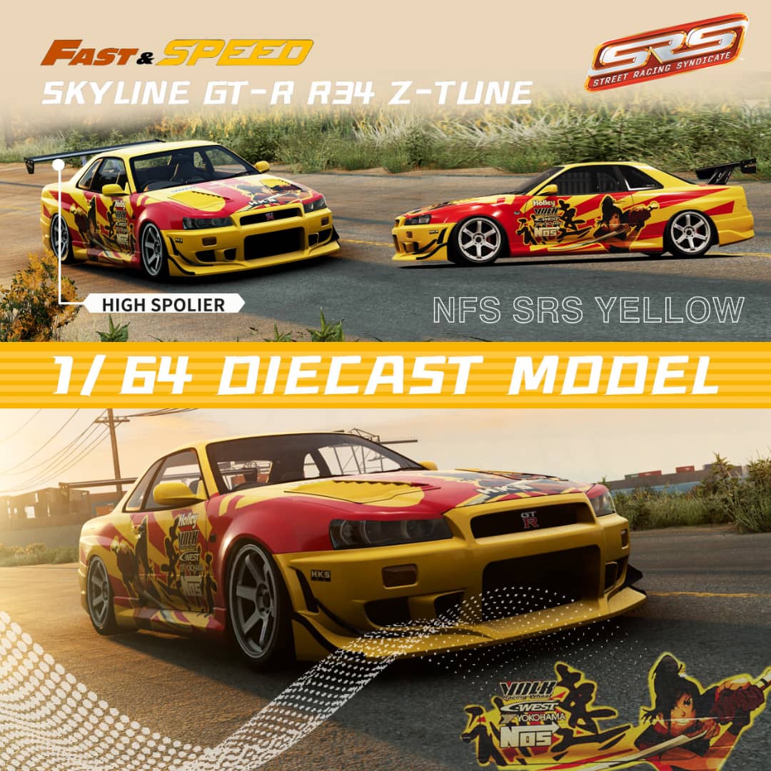Fast Speed 1/64 Skyline GT-R R34 Z-Tune NFS SRS Livery