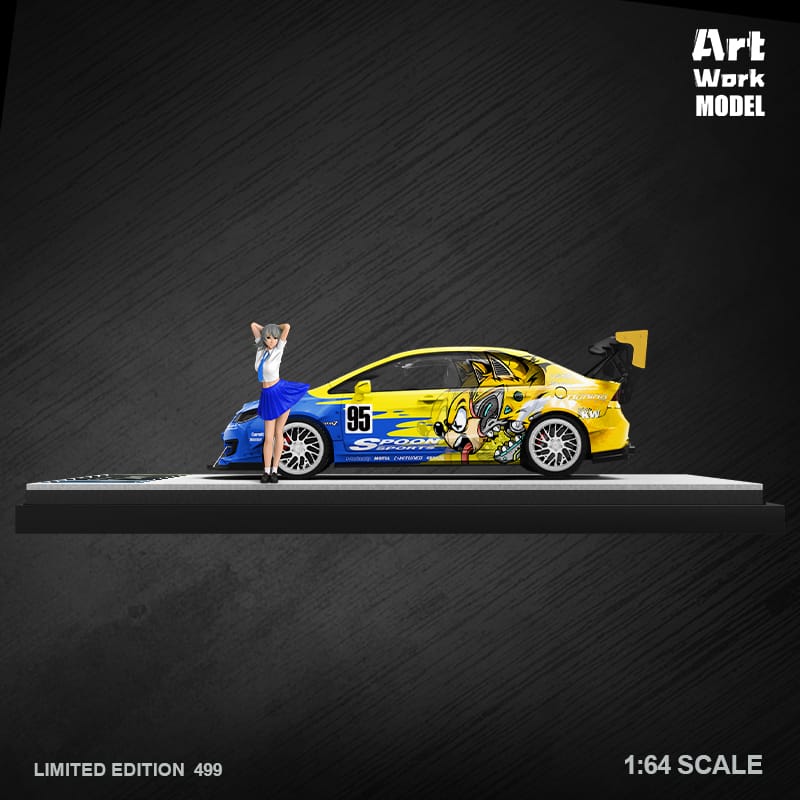 ArtWork Model x Time Micro 1/64 Civic FD2 Track Edition Modified Spoon 95# Cartoon Livery