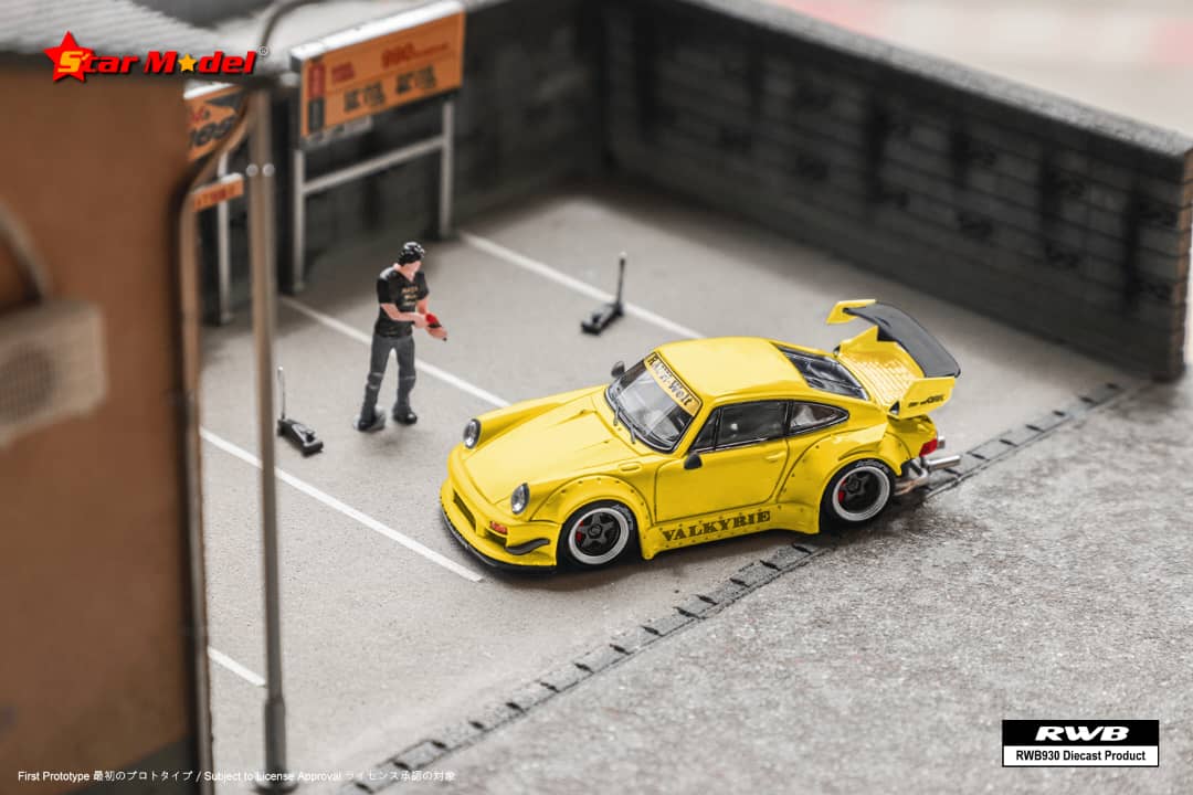 Star Model 1/64 930 GT Wing Rauh-Welt Modified - Valkyrie Yellow / CoastCycles 667#