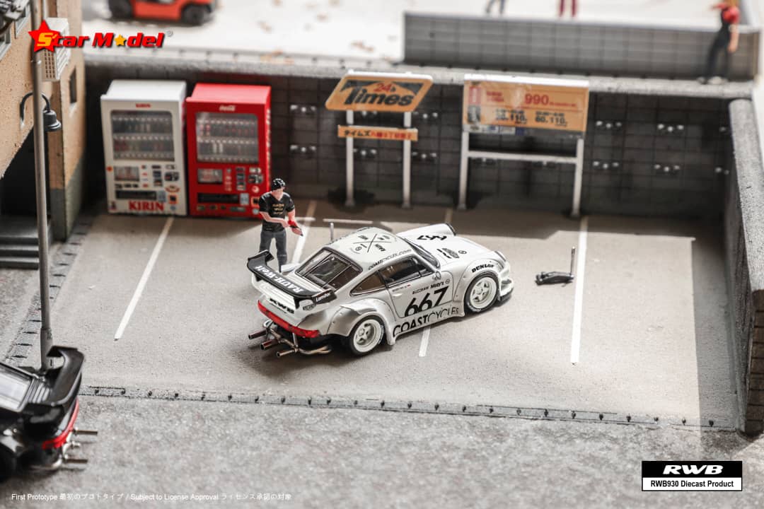 Star Model 1/64 930 GT Wing Rauh-Welt Modified - Valkyrie Yellow / CoastCycles 667#