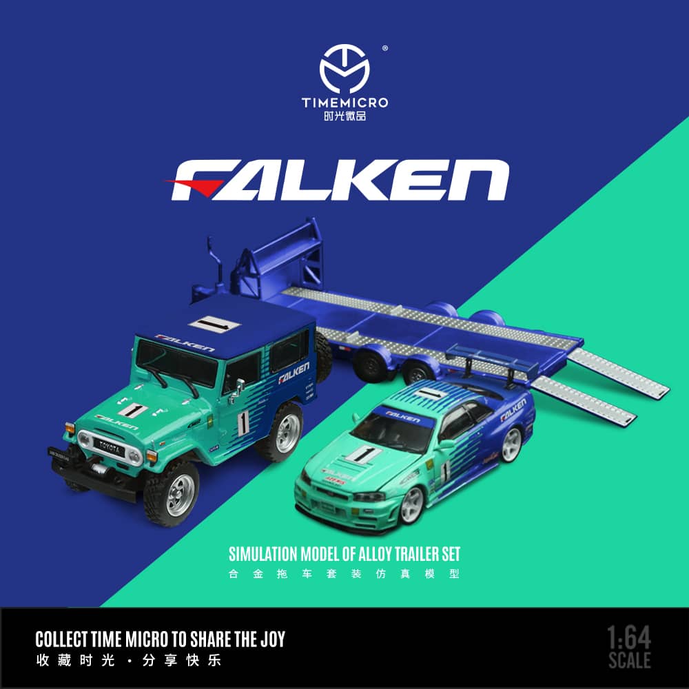 Time Micro 1/64 Falken Livery Trailer Set
