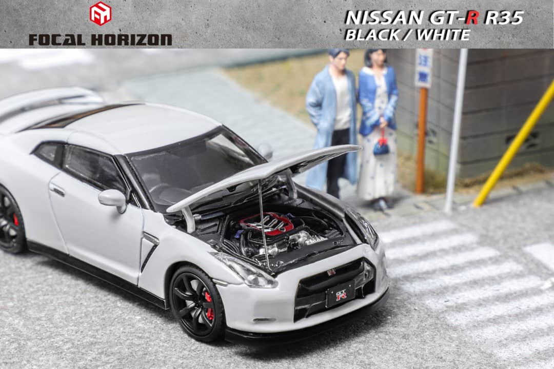 Focal Horizon 1/64 GT-R R35 (Open-Hood, Visible Engine)