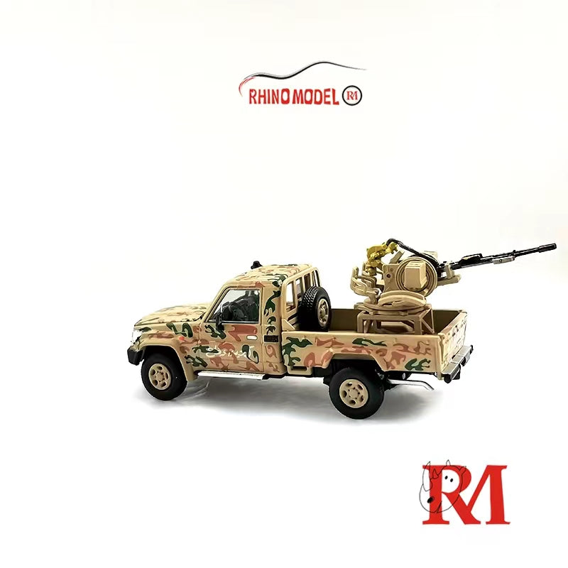 Rhino Model 1/64 LC79 Pickup Camouflage Version (Open-Tailhood,Visible Engine)