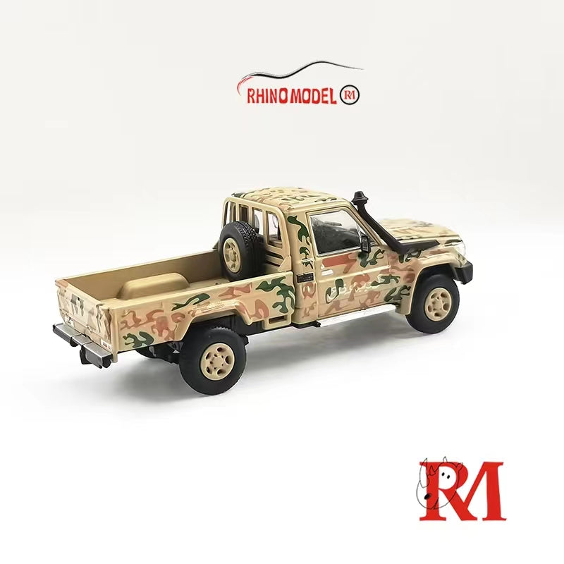 Rhino Model 1/64 LC79 Pickup Camouflage Version (Open-Tailhood,Visible Engine)