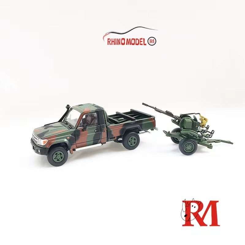 Rhino Model 1/64 LC79 Pickup Camouflage Version (Open-Tailhood,Visible Engine)