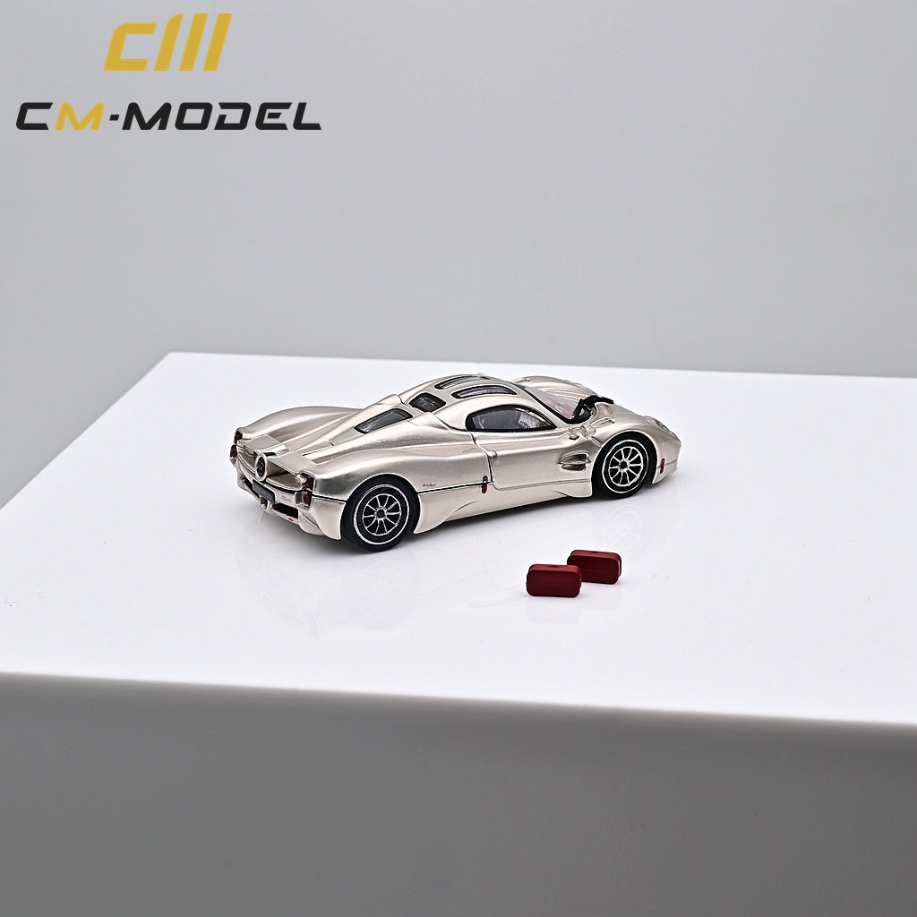 CM Model 1/64 Pagani Utopia Champagne Gold Color (Open-Hood (Magnet), Visible Engine)