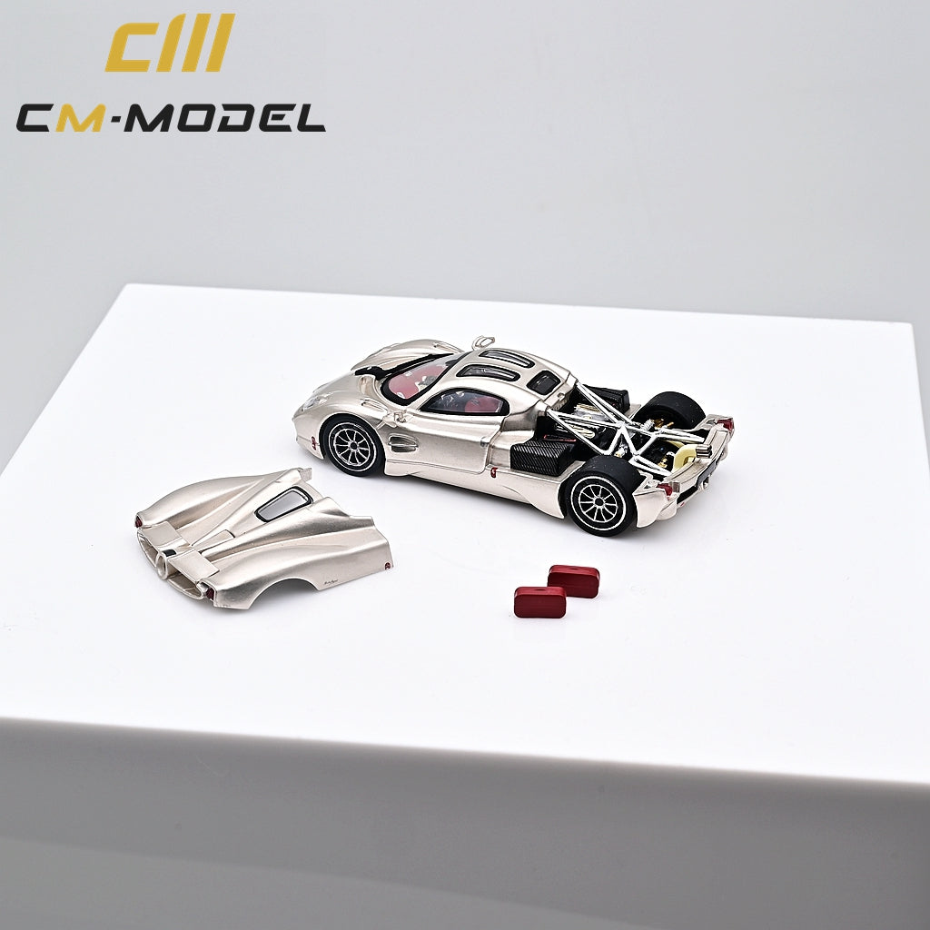 CM Model 1/64 Pagani Utopia Champagne Gold Color (Open-Hood (Magnet), Visible Engine)
