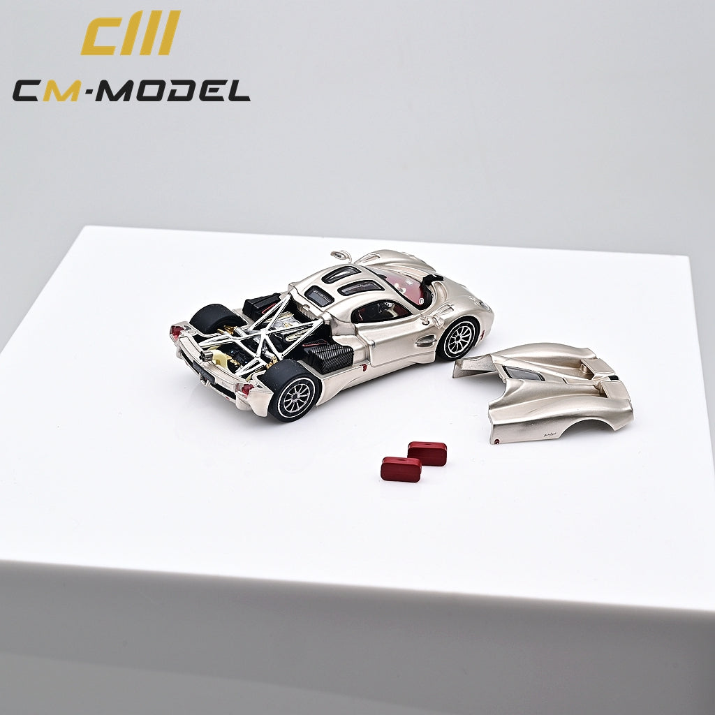 CM Model 1/64 Pagani Utopia Champagne Gold Color (Open-Hood (Magnet), Visible Engine)