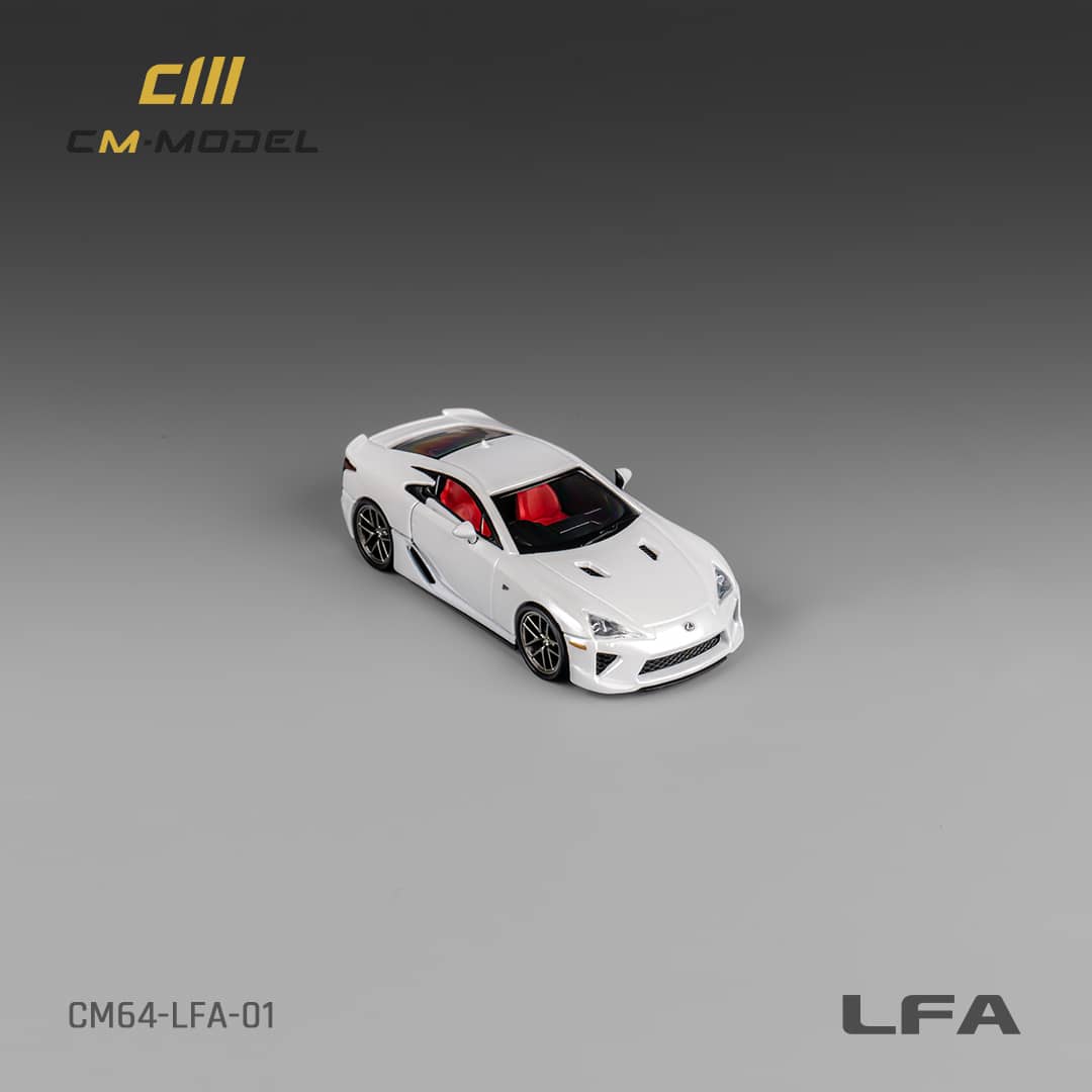 CM Model 1/64 Lexus LFA Pearl White