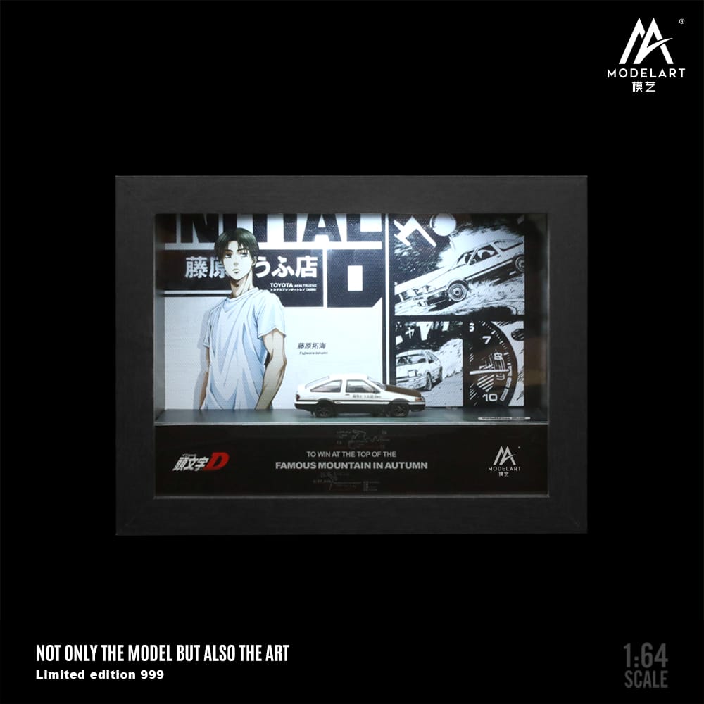 MoreArt 1/64 Diorama Picture Frame Initial D Theme with Light