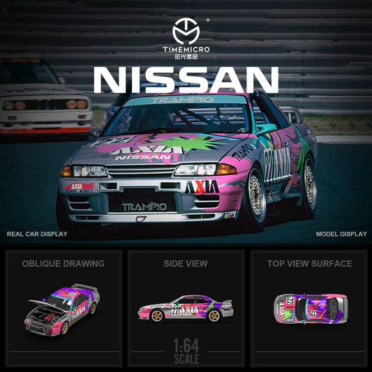 Time Micro 1/64 Skyline GT-R R32 Axia 22# Livery - Silver