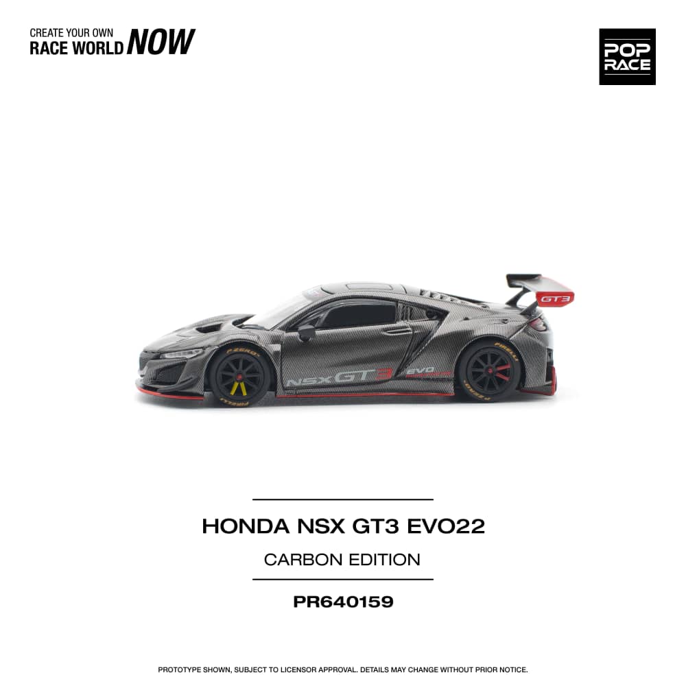 Pop Race 1/64 Honda NSX GT3 Evo22 Full Carbon Black