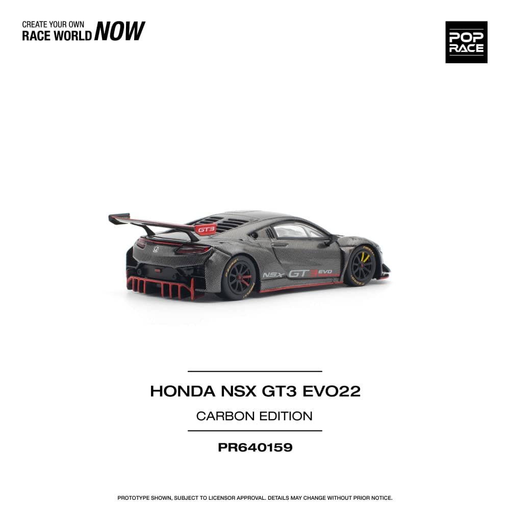 Pop Race 1/64 Honda NSX GT3 Evo22 Full Carbon Black
