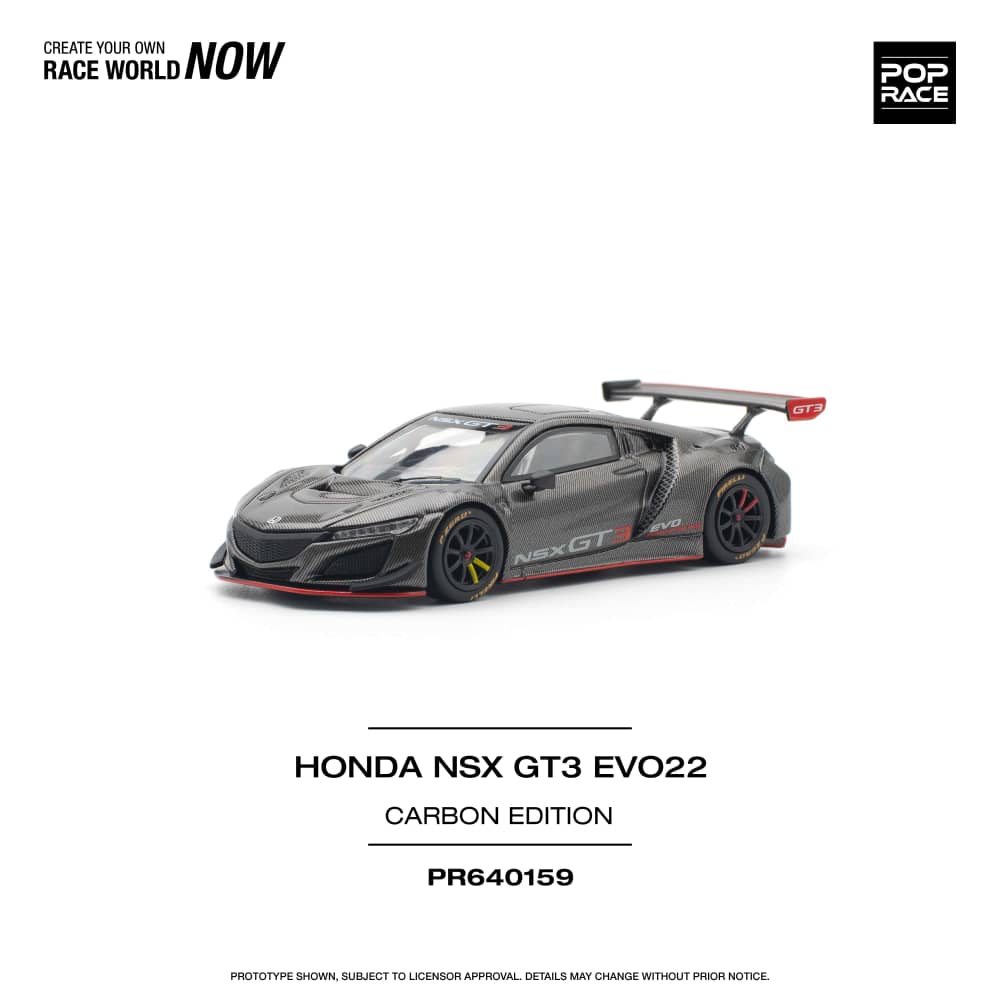 Pop Race 1/64 Honda NSX GT3 Evo22 Full Carbon Black
